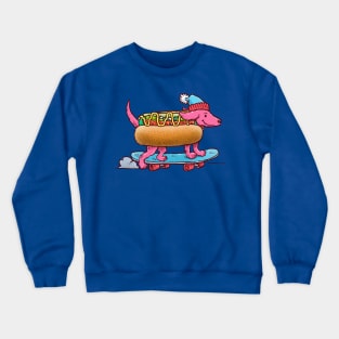 Chicago Weiner Dog Skater Crewneck Sweatshirt